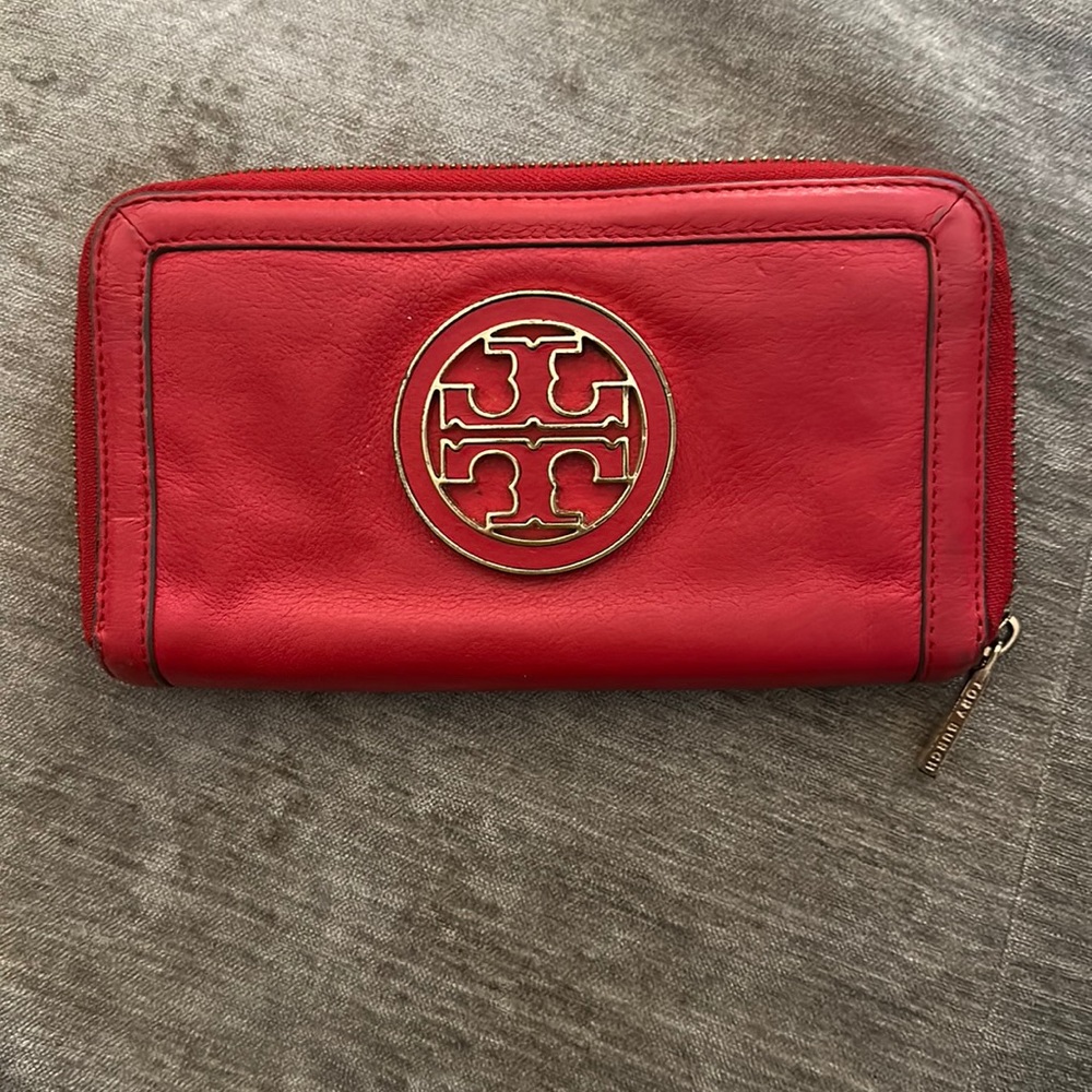 Tory Burch Red Continental Wallet